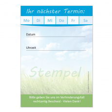 Terminblock (32 Stück) Blau-Grün Frühlingsmotiv2 Neutral