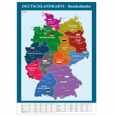 Bundesländer 42 x 60 cm GEFALTET auf A4