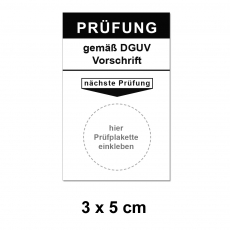 Grundplakette 30x50 - Geprüft DGUV Vorschrift