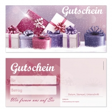 Gutschein-225 (50 Stück) Geschenke neutral