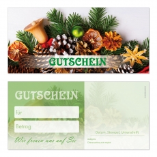 Gutschein-226 (50 Stück) Weihnachten neutral