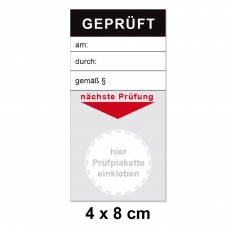 Grundplakette 40x80 - Geprüft