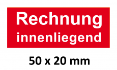 250 Aufkleber Rechnung-innenliegend rot  klein