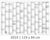 XXL Wandkalender-Grau 2019