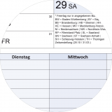 XXL abwischbarer Schuljahreskalender 2019-20