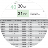 XXL abwischbarer Schuljahreskalender 2019-20